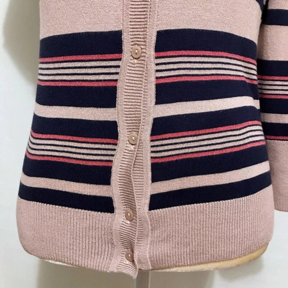Halogen NWT Striped Knit Cardigan Women S - Picture 4 of 9